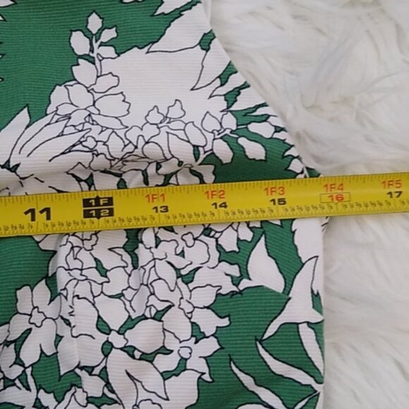 Boden Vivienne Green and White Floral Print Sheath Dress - Picture 13 of 16